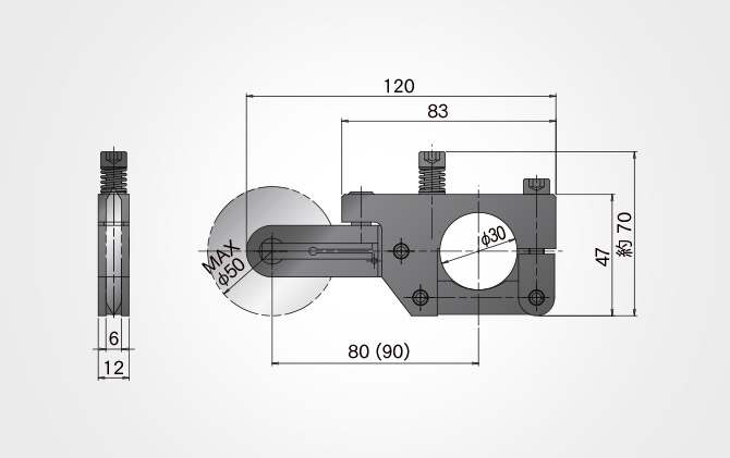 Slitter perforating wheel holder [thin]